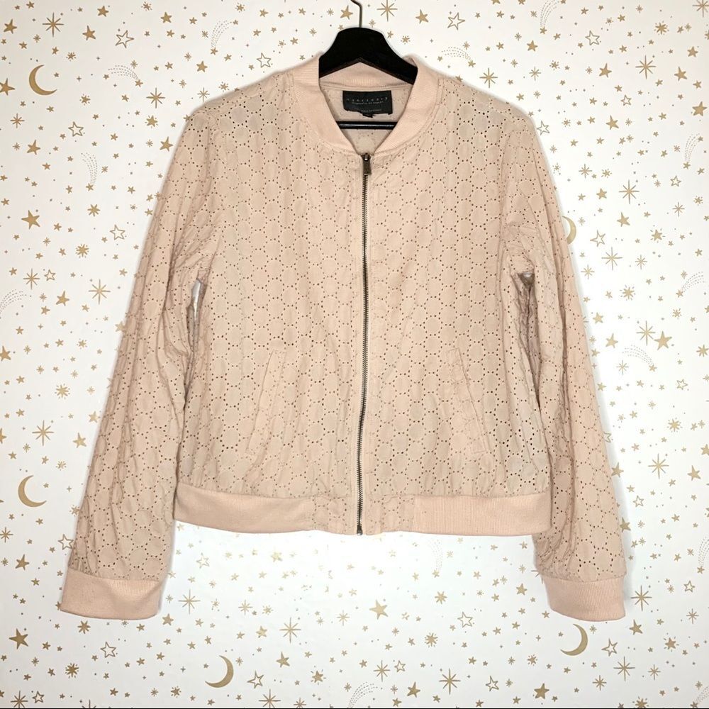 Sanctuary Eyelet Bomber Jacket, Women's Size Large